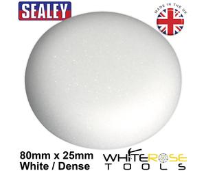 Sealey Hook and Loop Buffing Polishing Foam Sponge Mop Head 80mm White Dense