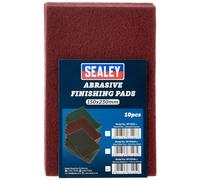 Sealey HP1523M Abrasive Finishing Pad 150 x 230mm Medium Pack of 10,Red