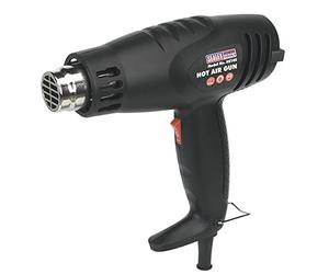 Sealey HS105 Professional Hot Air Gun 2 Speed Power output 375°C/500°C Handheld and Verticle Upright stand for hands free wire melting Fitted with BS Approved UK 3 Pin Safety Plug