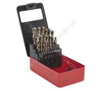 Sealey HSS Cobalt Fully Ground Drill Bit Set 25pc