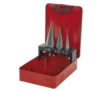 Sealey AK4733 Hss M2 Step Drill Bit Set 3Pc Double Flute