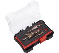 Sealey Spiral Flute HSS Cobalt Step Drill Bit Set 3pc