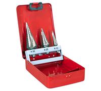 Sealey Step Drill Bit Set AK4743 - M2 HSS Spiral Flute, 3pc