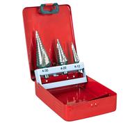 Sealey Step Drill Bit Set AK4743 - M2 HSS Spiral Flute, 3pc