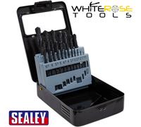 Sealey HSS Roll Forged Drill Bit Set in Storage Case Metal Steel 19pc 1-10mm