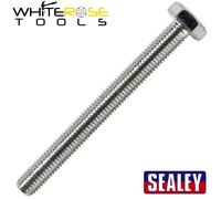 Sealey HT Setscrew M10 x 100mm 8.8 Zinc Pack of 25 Fixings Threaded Zinc Plated