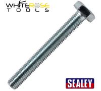 Sealey HT Setscrew M10 x 80mm 8.8 Zinc Pack of 25 Fixings Threaded Zinc Plated