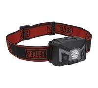 Sealey Rechargeable Auto Sensor LED Head Torch Black / Red