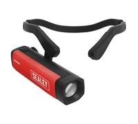 Sealey Rechargeable Side Mount LED Head Torch Black / Red