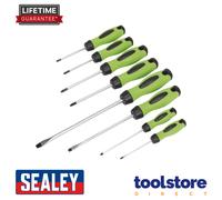 Sealey HV001 8pc Screwdriver Set - Hi-Vis Green