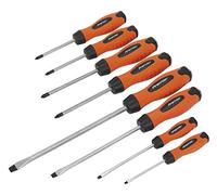 Sealey Screwdriver Set HV004 8pc Hammer-Thru Hi-Vis Orange