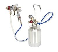 Sealey HVLP Pressure Pot System with Spray Gun & Hoses 1.7mm Set-up