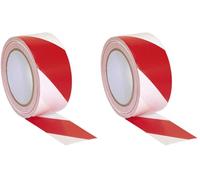 Sealey Hwtrw Hazard Warning Tape 50Mm X 33Mtr Red/White (Pack of 2)