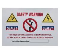 Sealey Hybridsign Hybrid/Electric Vehicle Warning Sign