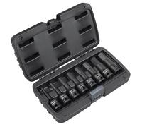Sealey Impact Hex Socket Bit Set 8pc 1/2"Sq Drive Imperial 1/4" to 3/4" AK5600