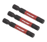 Sealey Hex 6mm Impact Power Tool Bits 50mm - 3 Piece