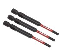Sealey Premier Hex 3mm Impact Power Tool Bits 75mm - 3pc
