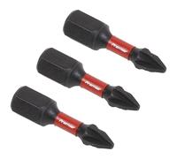 Pozi #1 Impact Power Tool Bits 25mm - 3pc