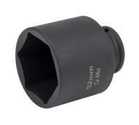 Sealey 52mm 1/2" Square Impact Socket Heat Treated Chrome Vanadium Steel Sx010
