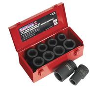 Sealey Impact Socket Set 10Pc Deep 1"sq Drive Metric/imperial Ak689