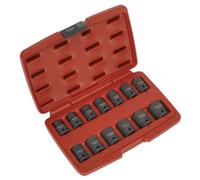 Sealey Impact Socket Set 13 Pieces 1/2" Square Drive Total Drive Ak5613Td