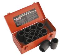 Sealey Impact Socket Set 13Pc Deep 3/4"sq Drive Metric/imperial Ak687