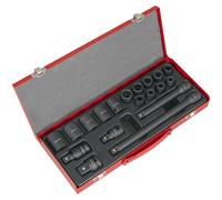 Sealey AK5619M Impact Socket Set 19Pc 1/2inSq Drive Metric