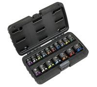 Sealey Impact Socket Set 3/8"Sq Drive 17pc 6 Point Metric Walldrive AK68218