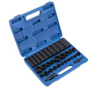 Sealey Impact Socket Set 32pc Standard Deep 3/8" & 1/2"D Metric Imperial AK681