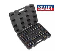 Sealey Impact Socket Set 34pc 1/2" Drive Premier Metric 10-32mm In Case AK5635M