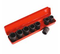 Sealey Impact Socket Set 8pc Chrome Molybdenum Steel 3/4"Sq Drive Metric Black