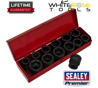 Sealey Impact Socket Set Premier 3/4"Sq Drive Metric Imperial 13pc Wrench