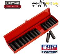 Sealey Impact Socket Set Premier Deep 1/2"Sq Drive Metric Imperial 16pc Wrench