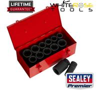 Sealey Impact Socket Set Premier Deep 3/4"Sq Drive Metric Imperial 13pc Wrench