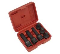 Sealey Impact Spline Socket Bit Set 1/2"sq Drive 6Pc