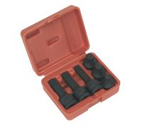 Sealey Impact Spline Socket Bit Set 1/2"Sq Drive 6pc SX052