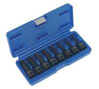 Sealey Ak5604 Impact Spline Socket Bit Set 8Pc 1/2Sq Drive