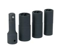 Sealey Impact Wheel Nut/Removal Flip Socket Set 1/2"Sq Drive 6pc SX271