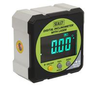 Sealey Inclinometer Digital With Laser Lcd Display Absolute Zero Measure Ak9991