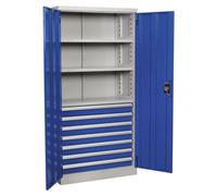 Sealey Industrial Cabinet 7 Drawer 3 Shelf 1800mm Apiccombo7