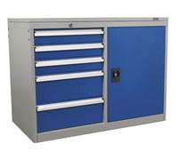 Industrial Cabinet/Workstation 5 Drawer & 1 Shelf Locker