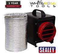 Sealey Industrial Fan Heater 2kW Electric Ducting Portable Workshop Garage [EEK: Not Supplied]