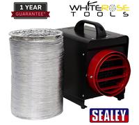 Sealey Industrial Fan Heater 3kW Electric Ducting Portable Workshop Garage [EEK: Not Applicable]