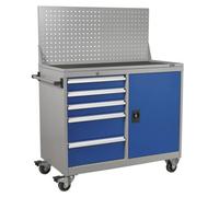 Sealey Industrial Mobile Workstation 5 Drawer & 1 Shelf Locker Api1103A