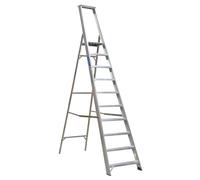 Sealey Industrial Step Ladder Aluminium 10 Steps 150kg Capacity 3.7m AXL10