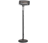 Infrared Quartz Patio Heater 2000W/230V with Telescopic Floor Stand