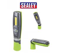 Sealey LED Twist Rechargeable Inspection Light 8W COB & 1W SMD - LED1001G, Green
