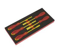 Sealey Insulated Nut Driver Set 5pc with Tool Tray - VDE Approved - TBTE08
