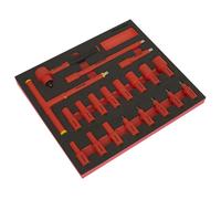 Sealey Insulated Socket Set with Tool Tray 20pc 3/8"Sq Drive - TBTE02