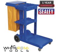 Sealey Janitorial Trolley Cleaning Cart Housekeeping Cleaner Cart
